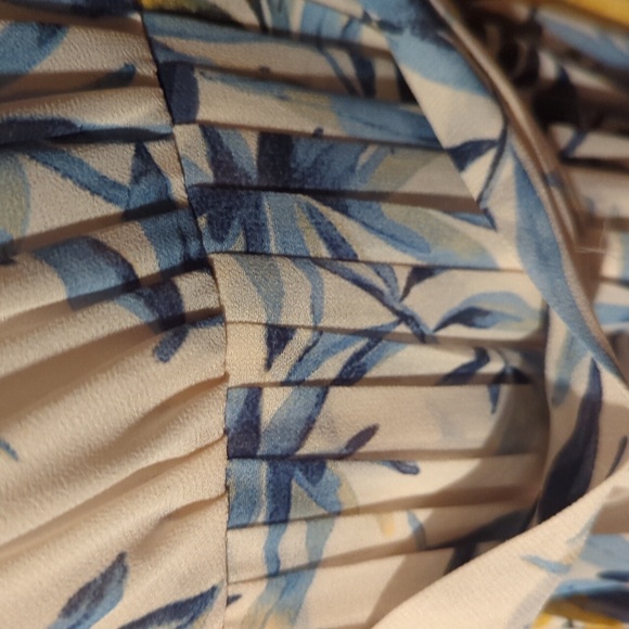 Gal Meets Glam Maxi Dress Chiffon Tropical Kiki Leaf Print Flowy Size 14 NICE - Picture 8 of 15